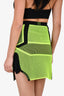 Alexander Wang Green/Black Knit Mini Skirt Size XS