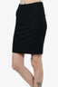 Givenchy Black Tie-up Midi Skirt Size M