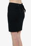 Givenchy Black Tie-up Midi Skirt Size M