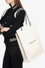 Balenciaga White Leather North South Shopping Bag
