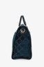 Gucci Blue GG Velvet Medium Duffle Bag with Strap
