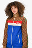 Gucci GG Monogram Web Zip-Up Jacket Size M Mens