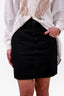 Sandro Black Denim Mini Skirt Size 2