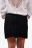 Sandro Black Denim Mini Skirt Size 2