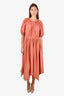 Ulla Johnson Terracotta Cotton Puff Sleeve Maxi Dress Size 8