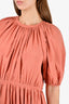 Ulla Johnson Terracotta Cotton Puff Sleeve Maxi Dress Size 8