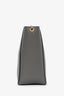Celine 2023 Grey Leather 'Seau Sangle' Small Bucket Bag