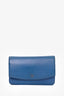 Pre-loved Chanel™ 2012 Blue Leather 'Sevruga' Wallet on Chain