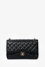 Pre-loved Chanel™ 2017/18 Black Caviar Leather Jumbo Flap