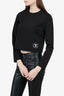 T By Alexander Wang Black Zip-up Long-Sleeve Top Size XS