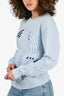 Kenzo Blue Logo Embroidered Sweater Size S