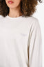 Acne Studio White Logo Embroidered Oversized Sweater Size XXS
