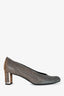 Stuart Weitzman Metallic Leather Pyrite Nocturn Frames Heels Size 37