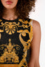 Versace Black/Gold Printed Sleeveless Tank Top Size 42