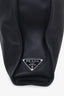 Prada 2022 Black Leather Front Logo Tote