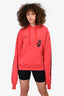 Off-White Red Graphic Printed Hoodie Size S