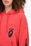 Off-White Red Graphic Printed Hoodie Size S