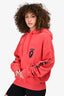 Off-White Red Graphic Printed Hoodie Size S