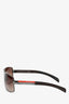 Prada Brown 'Linea Rossa' Aviator Sunglasses