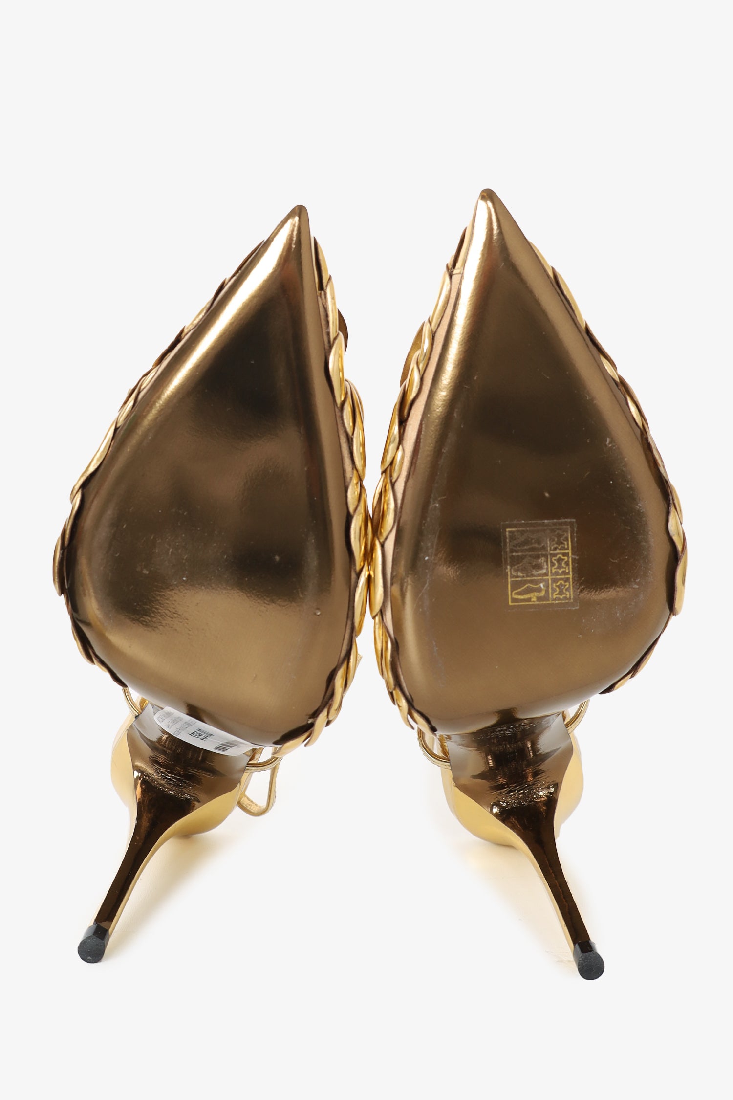 Valentino Gold Metallic Atelier 03 Rose Edition 110mm Slingback