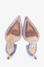 Manolo Blahnik Blue Suede Pointed Toe Heels size 37