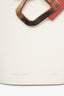 Danse Lente White/Orange Mini Johnny Bucket Bag with Strap