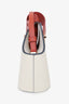 Danse Lente White/Orange Mini Johnny Bucket Bag with Strap