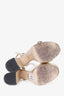 Gucci Gold Metallic GG Marmont 55 Platform Sandals Size 40