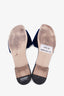 Gucci Navy Velvet Crystal G Slides size 38.5