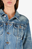Celine Blue Washed Denim Jacket Size M