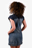 Louis Vuitton Blue Denim Monogram Zip-Up Dress Size 36