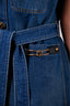 Gucci Blue Denim Belted Vest Jacket + Wide Legged Jeans Set Size 44