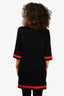 Gucci Black Red/Navy Trim Detailed Dress + Pants Set Size M