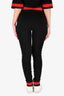 Gucci Black Red/Navy Trim Detailed Dress + Pants Set Size M