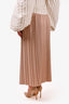 Loro Piana Pink Cashmere/Silk Pleated Midi Skirt Size 42