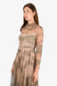 Valentino Taupe/Grey Silk Sequin Embellished Dress Size 4