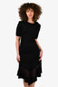 Givenchy Black Ribbed A Line Dress Size M