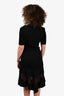 Givenchy Black Ribbed A Line Dress Size M