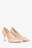 Christian Dior Nude Patent Leather Pointed Toe Heels Size 38