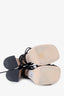 Magda Butrym Black Satin Rose Platform Lace-Up Heels Size 39