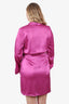 Nanushka Fushia Side-Tie Long Sleeve Mini Dress Size S
