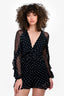 Zimmermann Black Polkadot Silk Romper Size 0