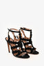 Alaïa Black Suede Cage Heeled Sandals Size 38
