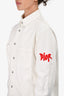 Dior X Shawn Stussy 2021 White 'Year Of The Ox' Jacket Size 37 Mens