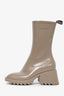 Chloe Taupe Zip Up 'Betty' Rain Boots Size 35