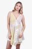Majorelle Yellow/White Lace Cady Mini Dress Size L