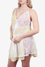 Majorelle Yellow/White Lace Cady Mini Dress Size L