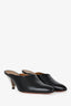 Celine Black Leather Cone Heel Mules Size 35.5