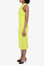 Brandon Maxwell Lime Green Sleeveless Midi Dress Size 2