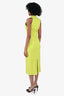 Brandon Maxwell Lime Green Sleeveless Midi Dress Size 2